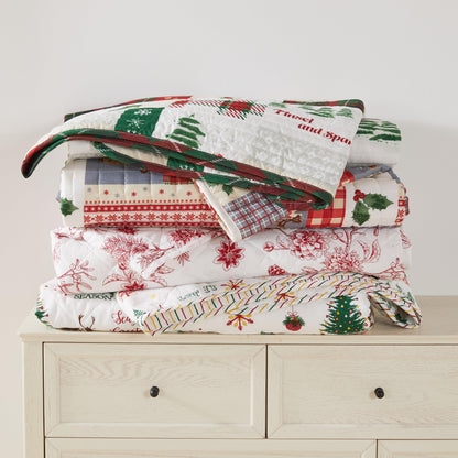 Colorful Christmas Quilt Set - Christmas Holiday Quilts