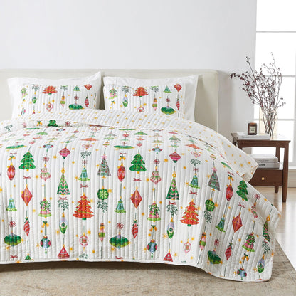 Colorful Christmas Quilt Set - Christmas Holiday Quilts
