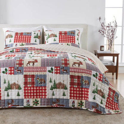 Colorful Christmas Quilt Set - Christmas Holiday Quilts