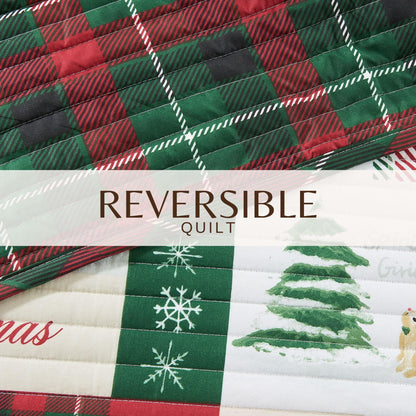 Colorful Christmas Quilt Set - Christmas Holiday Quilts