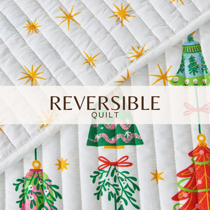 Colorful Christmas Quilt Set - Christmas Holiday Quilts