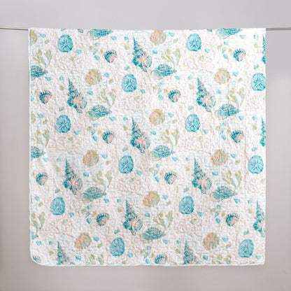 Seashell & Coral Quilt Set - Seashell Themed Bedding Sets