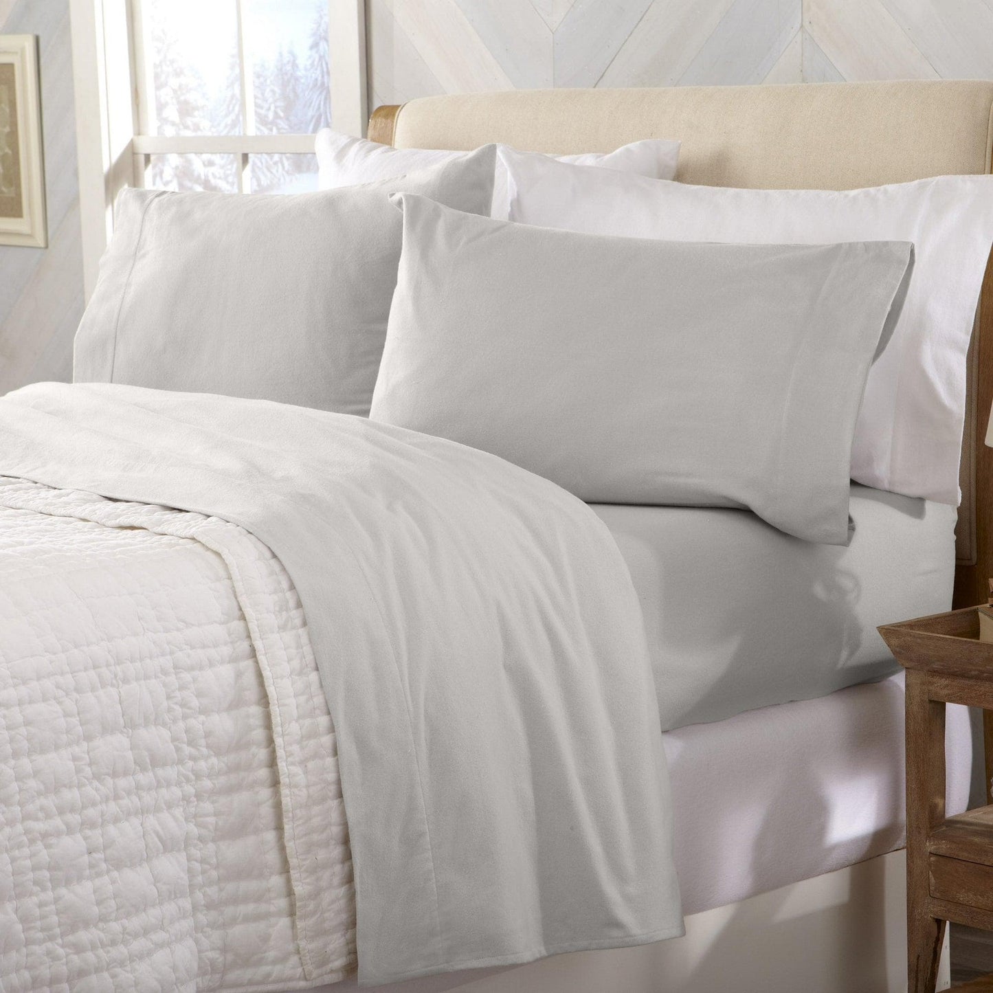 Turkish Cotton Flannel Sheets - Solid Flannel Sheet Sets - Solid Colors