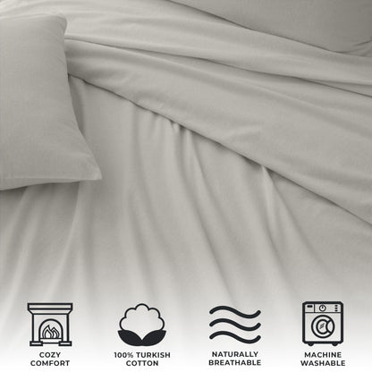 Turkish Cotton Flannel Sheets - Solid Flannel Sheet Sets - Solid Colors