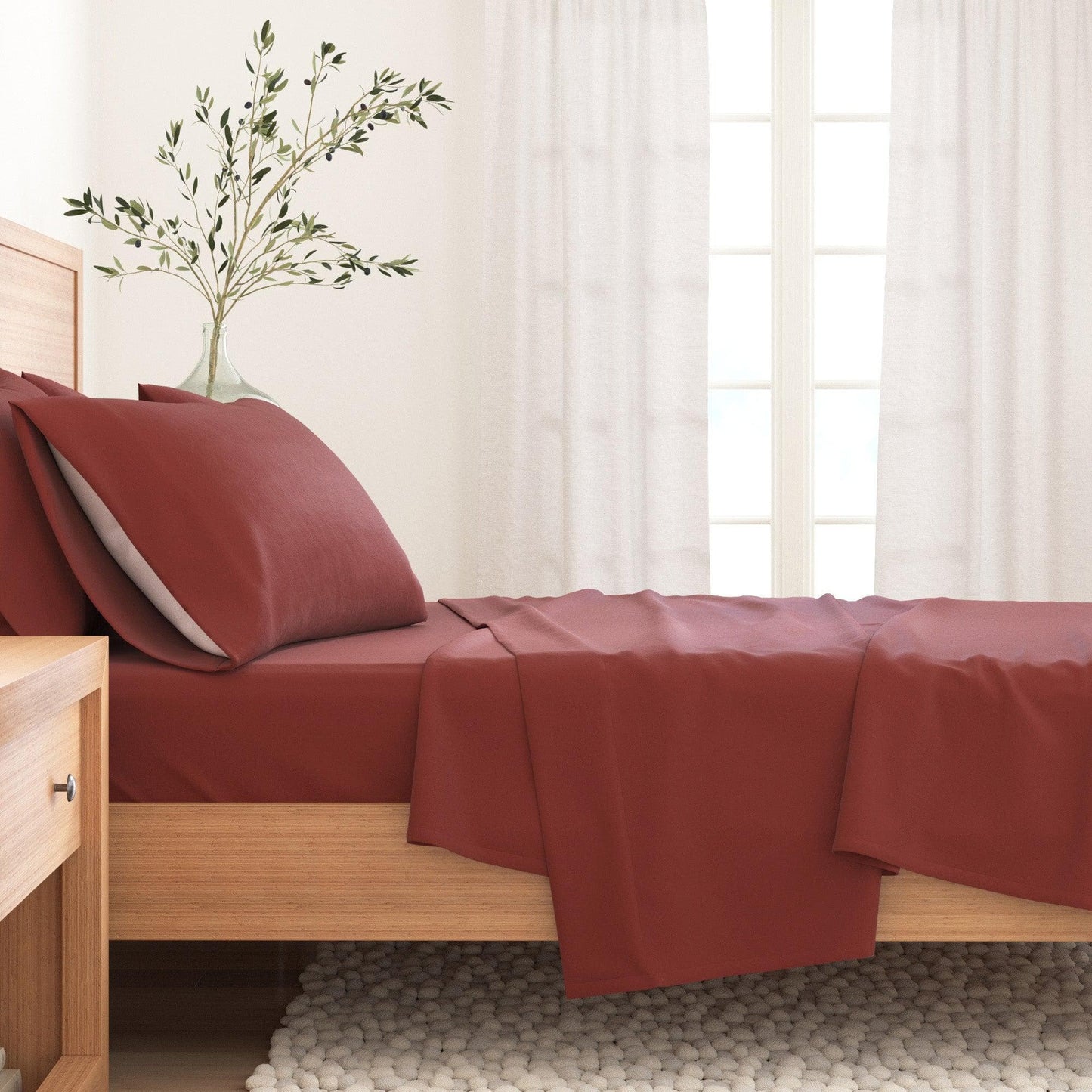 Turkish Cotton Flannel Sheets - Solid Flannel Sheet Sets - Solid Colors