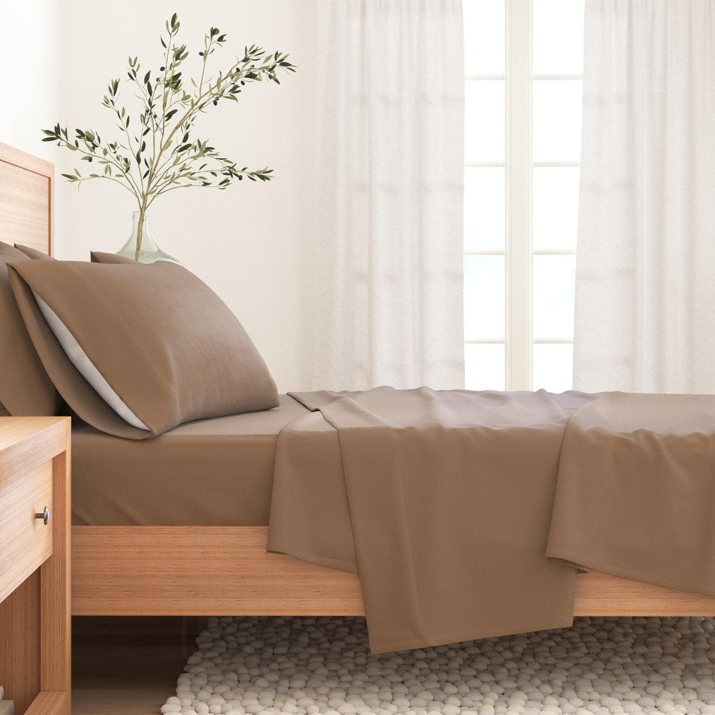 Turkish Cotton Flannel Sheets - Solid Flannel Sheet Sets - Solid Colors