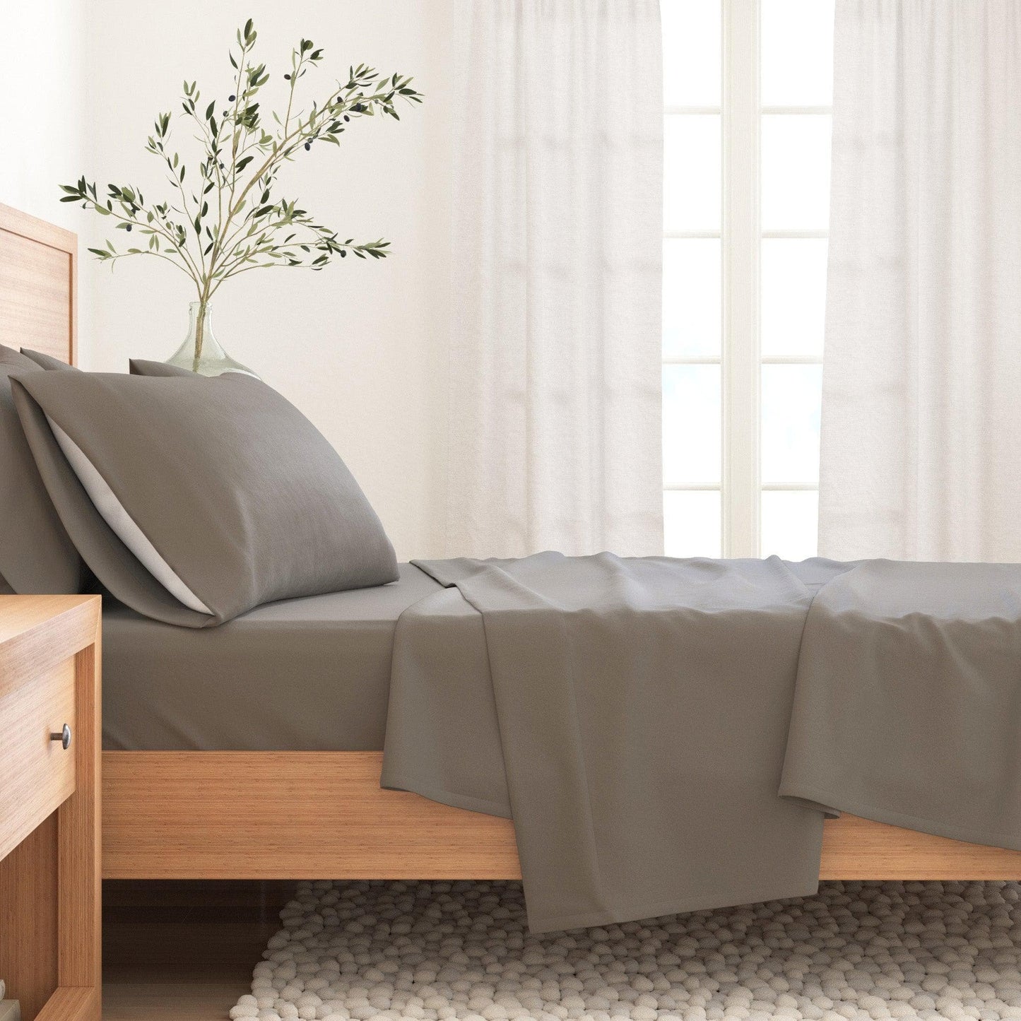 Turkish Cotton Flannel Sheets - Solid Flannel Sheet Sets - Solid Colors