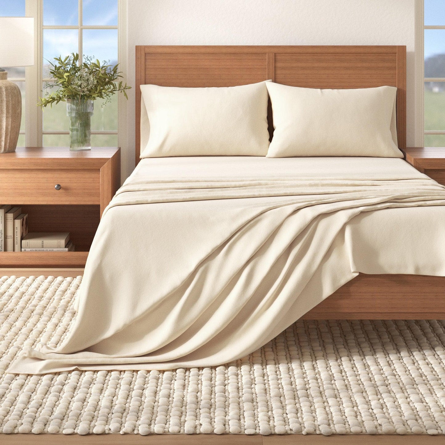 Turkish Cotton Flannel Sheets - Solid Flannel Sheet Sets - Solid Colors