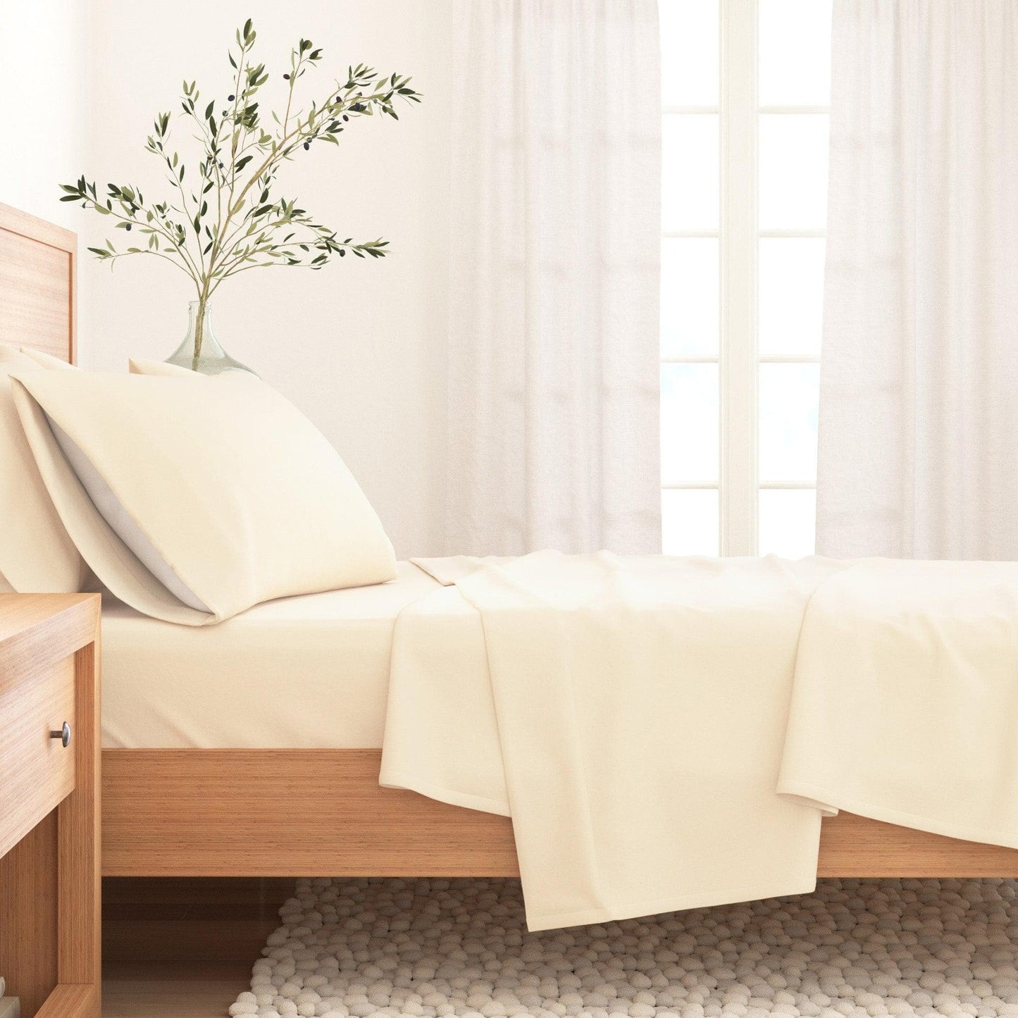 Turkish Cotton Flannel Sheets - Solid Flannel Sheet Sets - Solid Colors