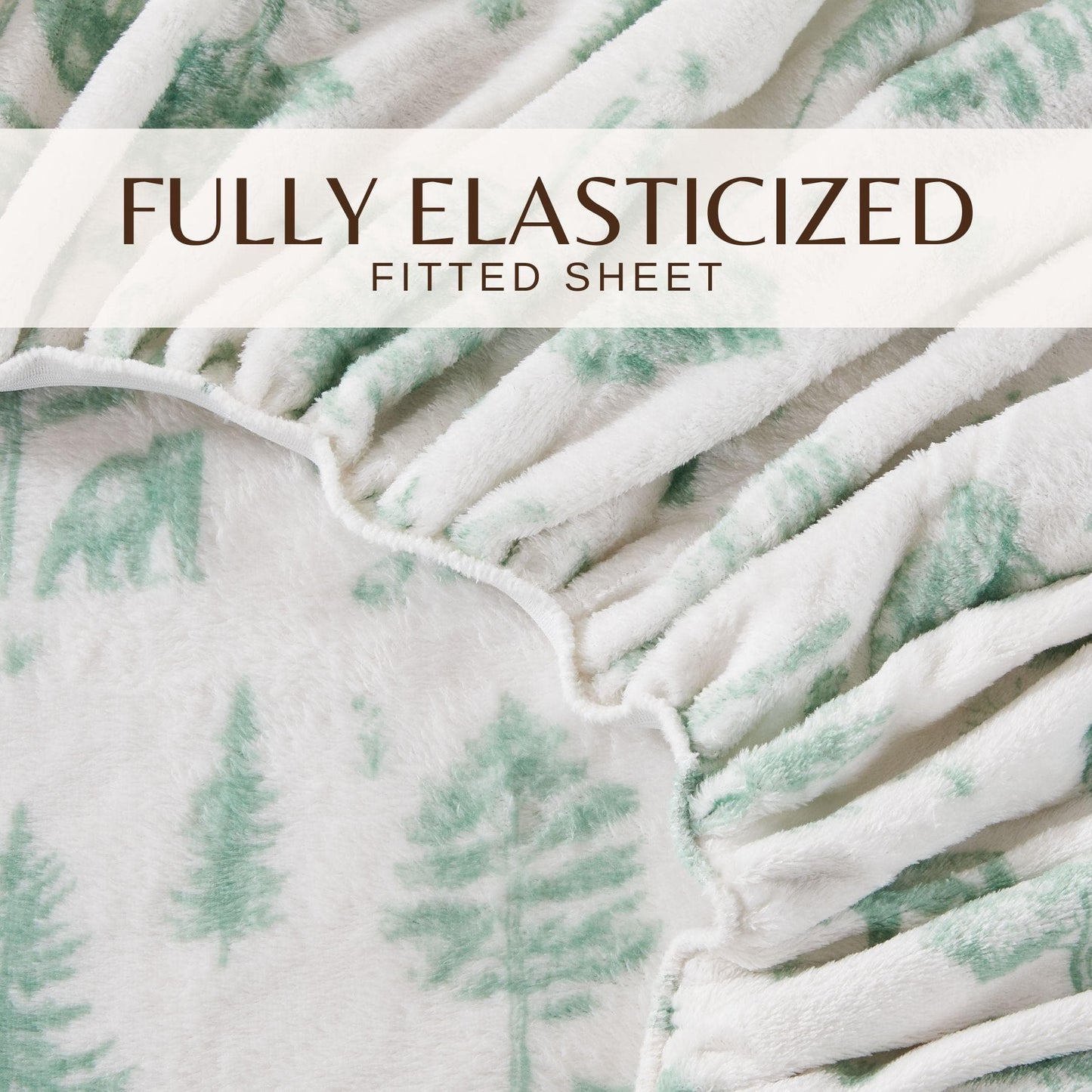 Velvet Luxe Printed Plush Sheet - Winter & Christmas Themed Bedding