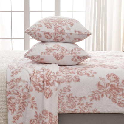 Velvet Luxe Printed Plush Sheet - Winter & Christmas Themed Bedding