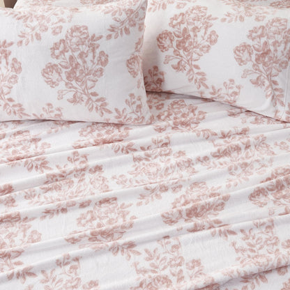 Velvet Luxe Printed Plush Sheet - Winter & Christmas Themed Bedding