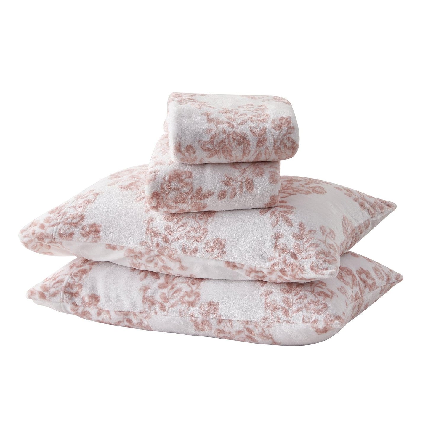 4-Piece Printed Plush Sheet - Velvet Luxe -  Coastal Holiday & Christmas Themed Bedding
