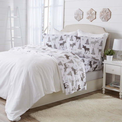 Velvet Luxe Printed Plush Sheet - Winter & Christmas Themed Bedding