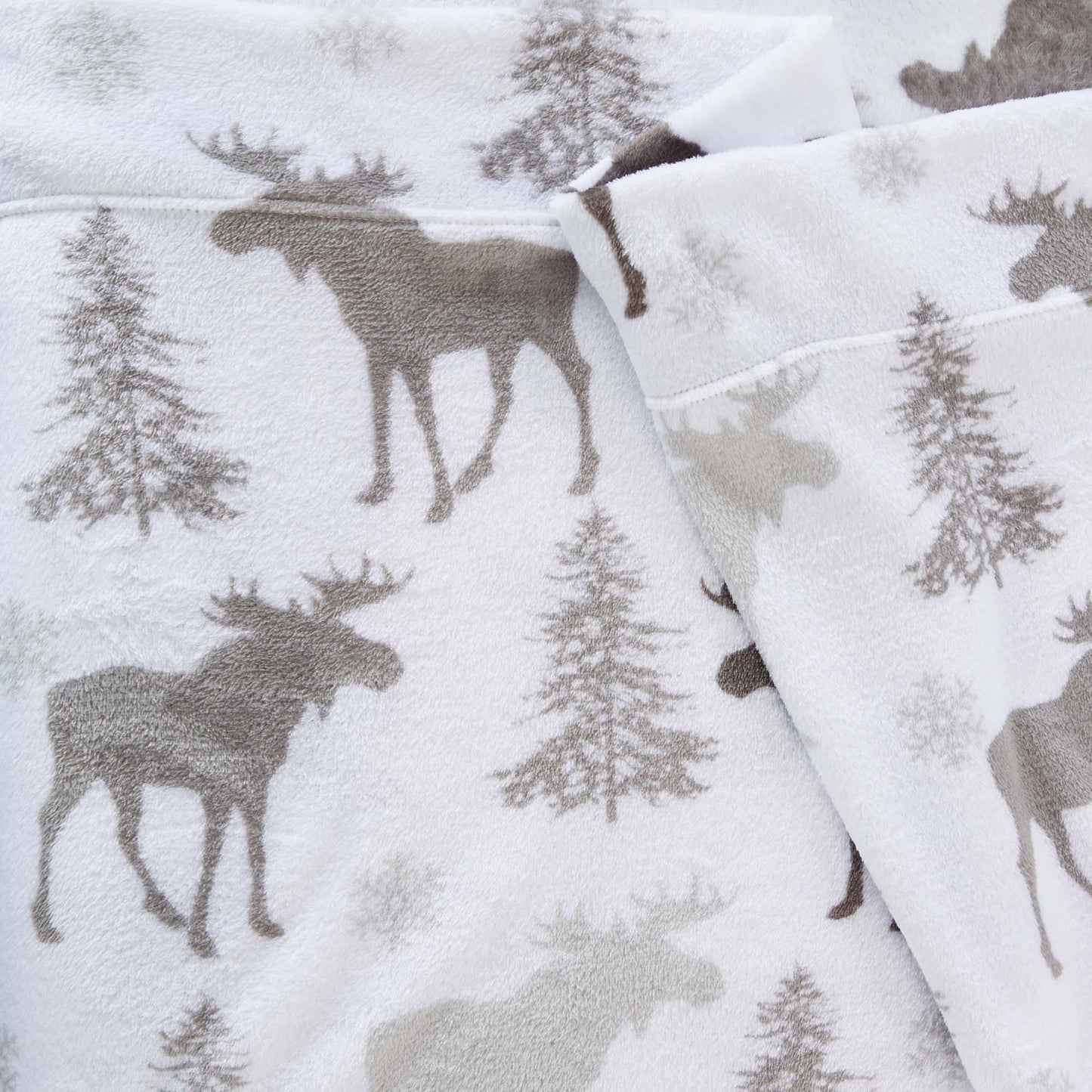 Velvet Luxe Printed Plush Sheet - Winter & Christmas Themed Bedding