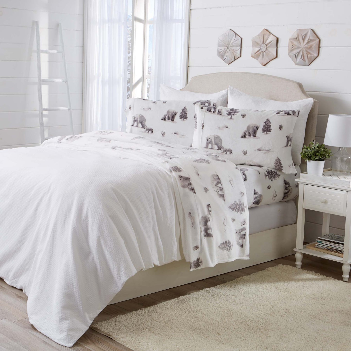 Velvet Luxe Printed Plush Sheet - Winter & Christmas Themed Bedding