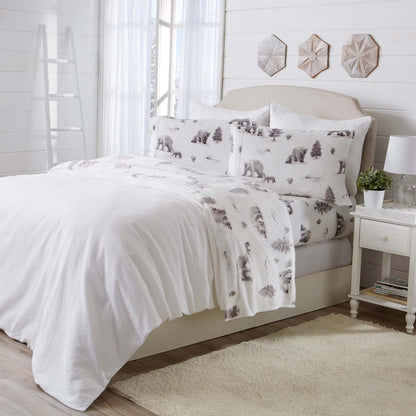Velvet Luxe Printed Plush Sheet - Winter & Christmas Themed Bedding