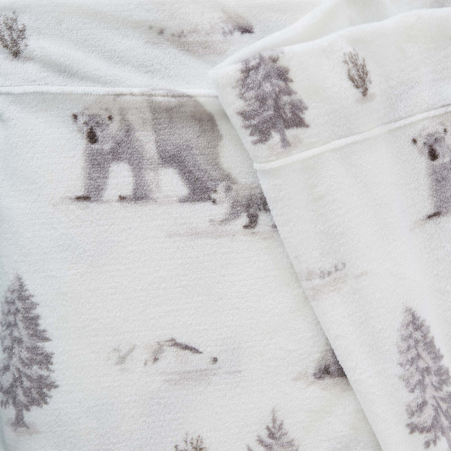 Velvet Luxe Printed Plush Sheet - Winter & Christmas Themed Bedding