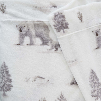 Velvet Luxe Printed Plush Sheet - Winter & Christmas Themed Bedding