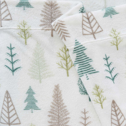 Velvet Luxe Printed Plush Sheet - Winter & Christmas Themed Bedding