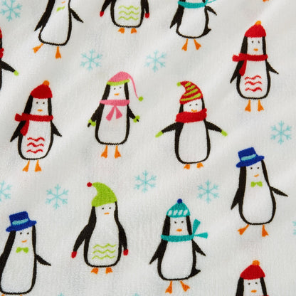 Velvet Luxe Printed Plush Sheet - Winter & Christmas Themed Bedding