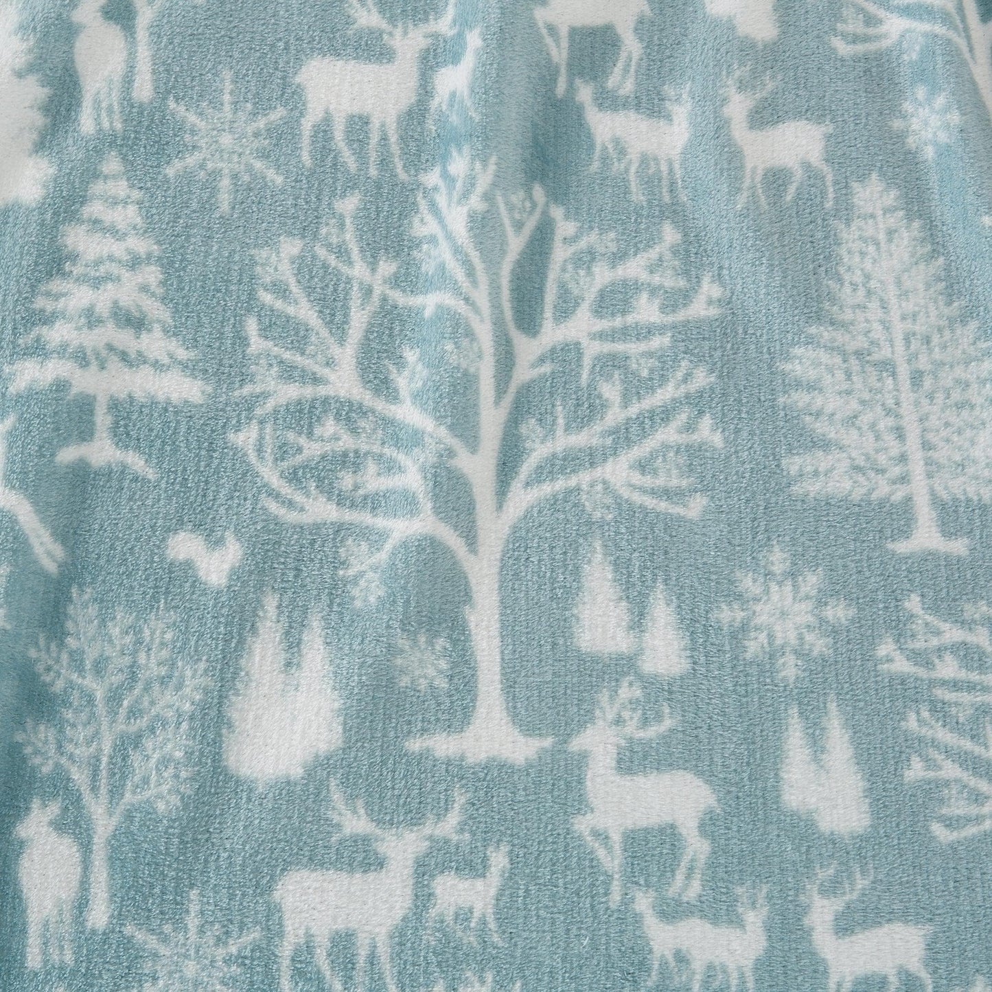 Velvet Luxe Printed Plush Sheet - Winter & Christmas Themed Bedding