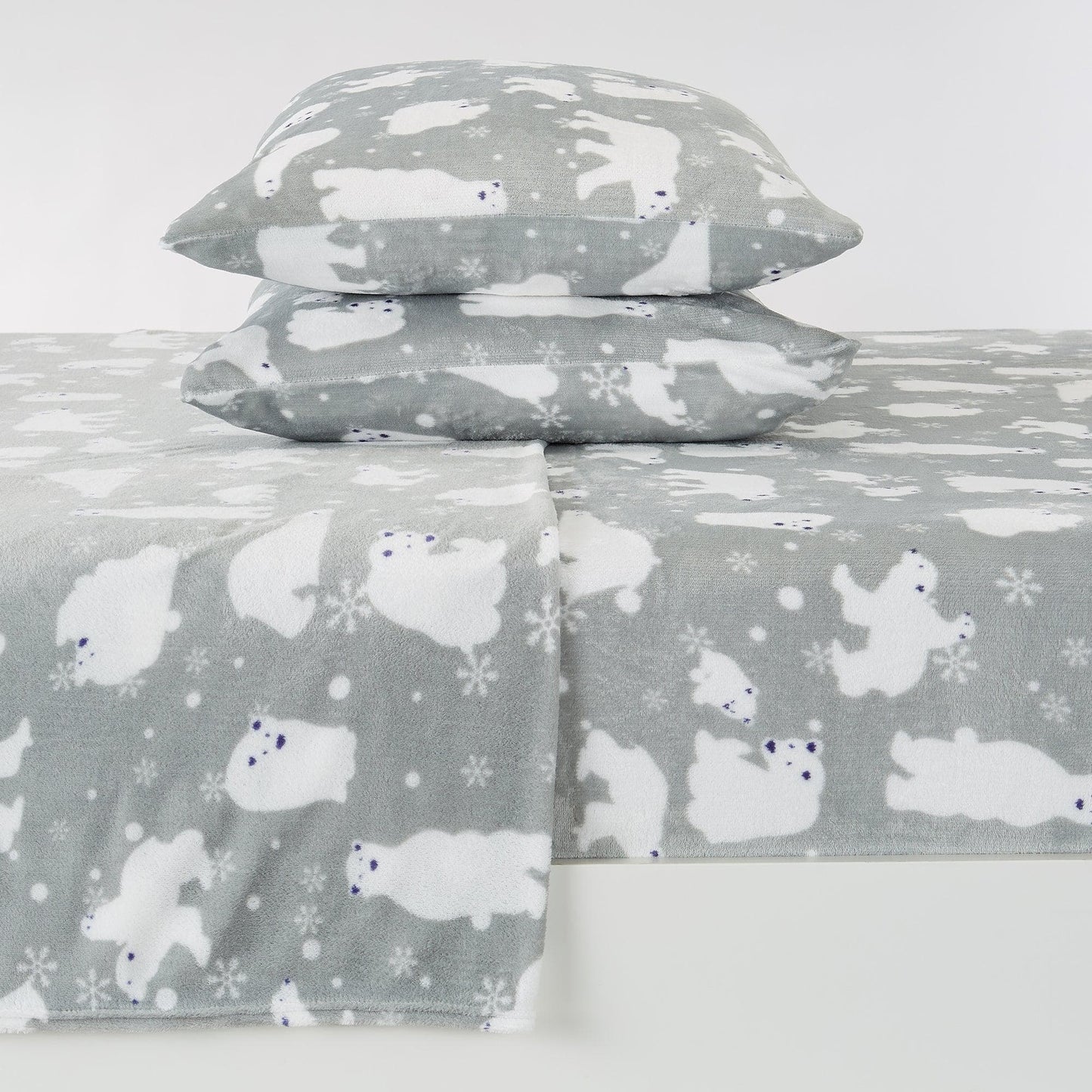 Velvet Luxe Printed Plush Sheet - Winter & Christmas Themed Bedding