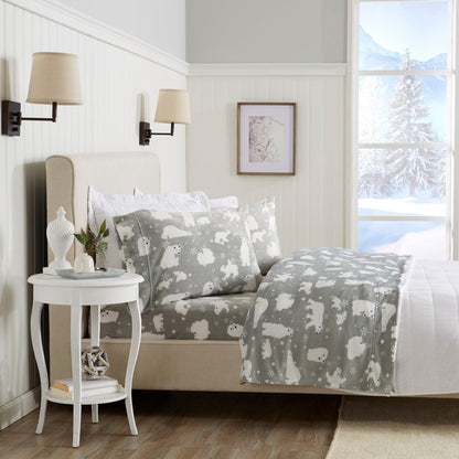 Velvet Luxe Printed Plush Sheet - Winter & Christmas Themed Bedding