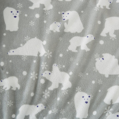 Velvet Luxe Printed Plush Sheet - Winter & Christmas Themed Bedding
