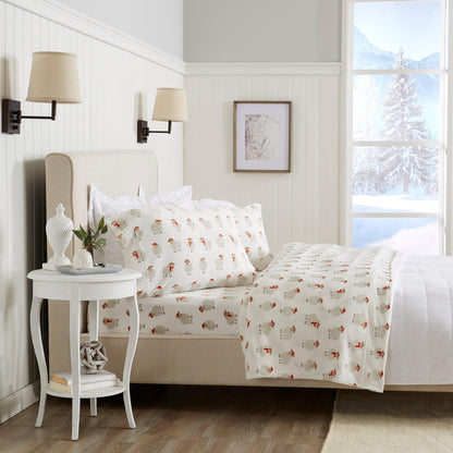 Velvet Luxe Printed Plush Sheet - Winter & Christmas Themed Bedding