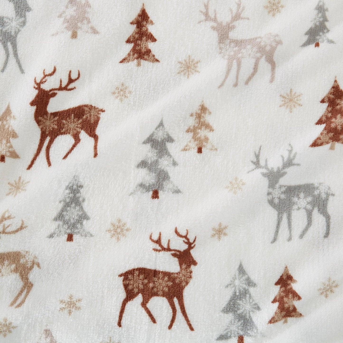Velvet Luxe Printed Plush Sheet - Winter & Christmas Themed Bedding