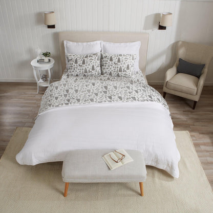 Velvet Luxe Printed Plush Sheet - Winter & Christmas Themed Bedding