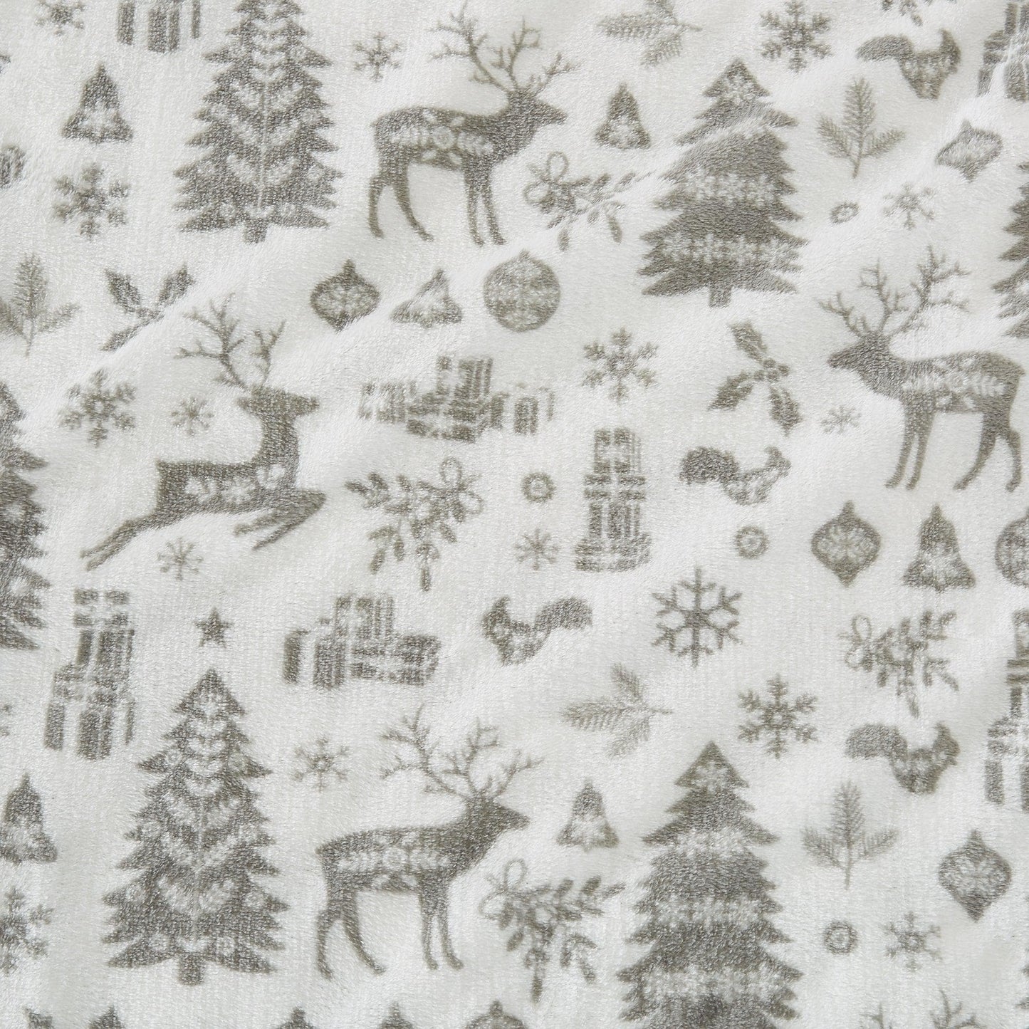 Velvet Luxe Printed Plush Sheet - Winter & Christmas Themed Bedding