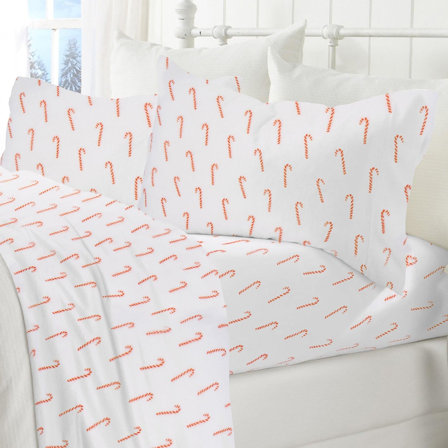 Velvet Luxe Printed Plush Sheet - Winter & Christmas Themed Bedding