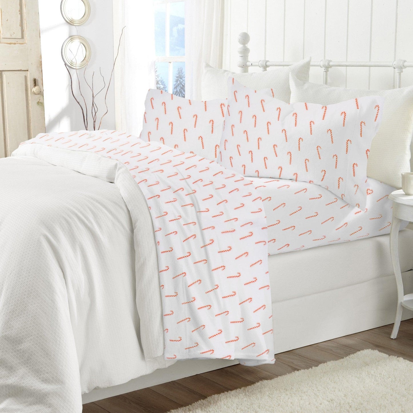 Velvet Luxe Printed Plush Sheet - Winter & Christmas Themed Bedding