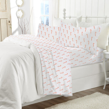 Velvet Luxe Printed Plush Sheet - Winter & Christmas Themed Bedding