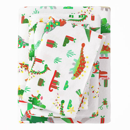 4-Piece Turkish Cotton Christmas Flannel Sheet - Christmas Sheets
