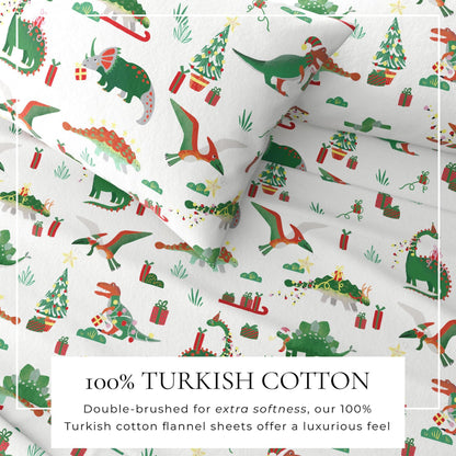 4-Piece Turkish Cotton Christmas Flannel Sheet - Christmas Sheets