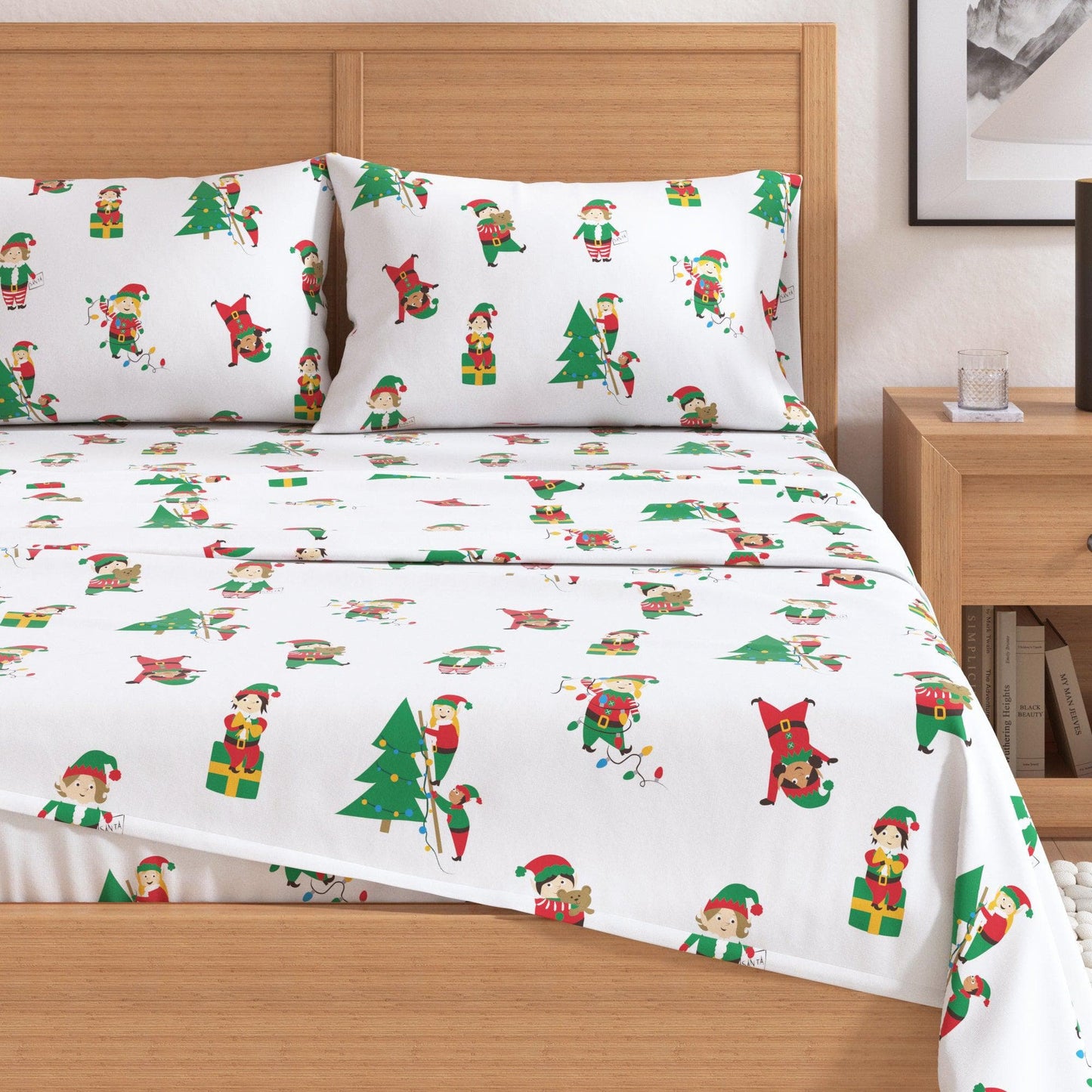4-Piece Turkish Cotton Christmas Flannel Sheet - Christmas Sheets