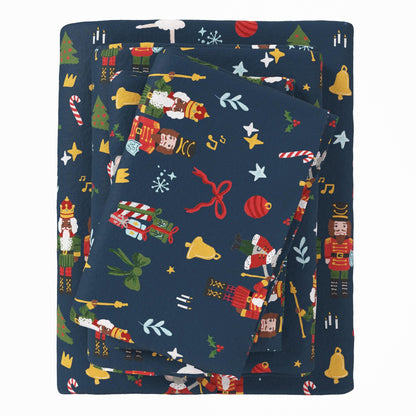 4-Piece Turkish Cotton Christmas Flannel Sheet - Christmas Sheets