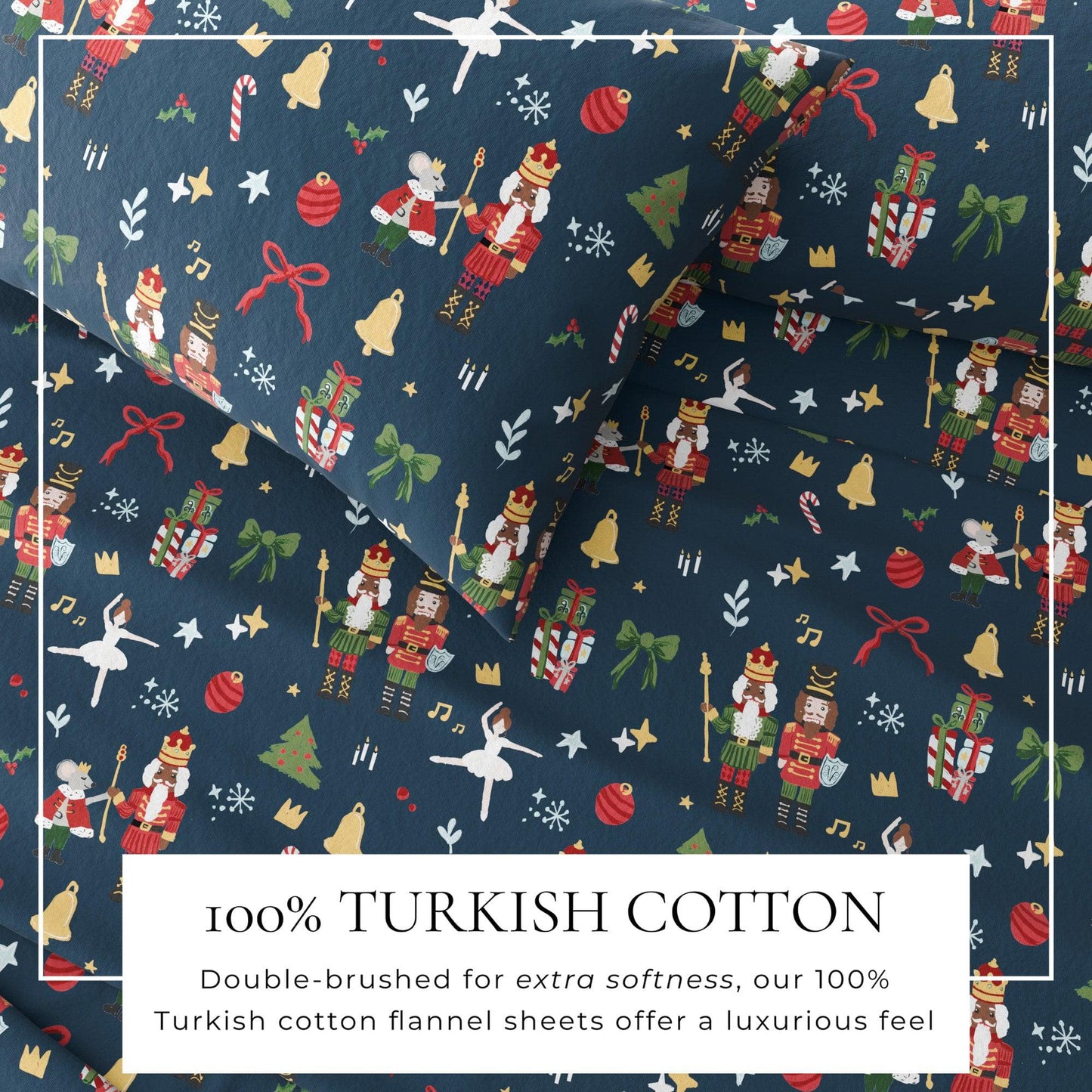 4-Piece Turkish Cotton Christmas Flannel Sheet - Christmas Sheets
