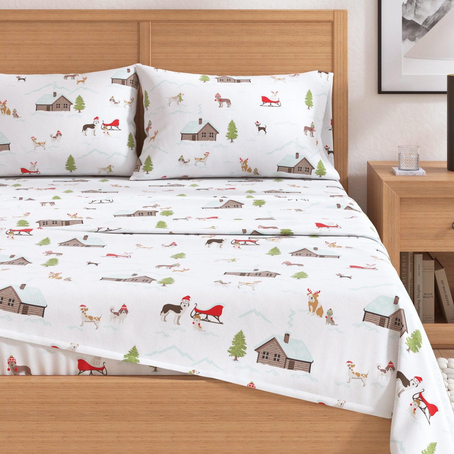 4-Piece Turkish Cotton Christmas Flannel Sheet - Christmas Sheets