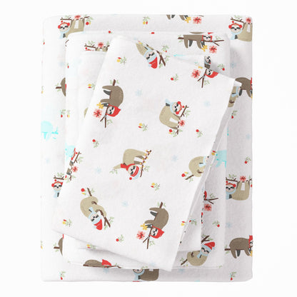 4-Piece Turkish Cotton Christmas Flannel Sheet - Christmas Sheets