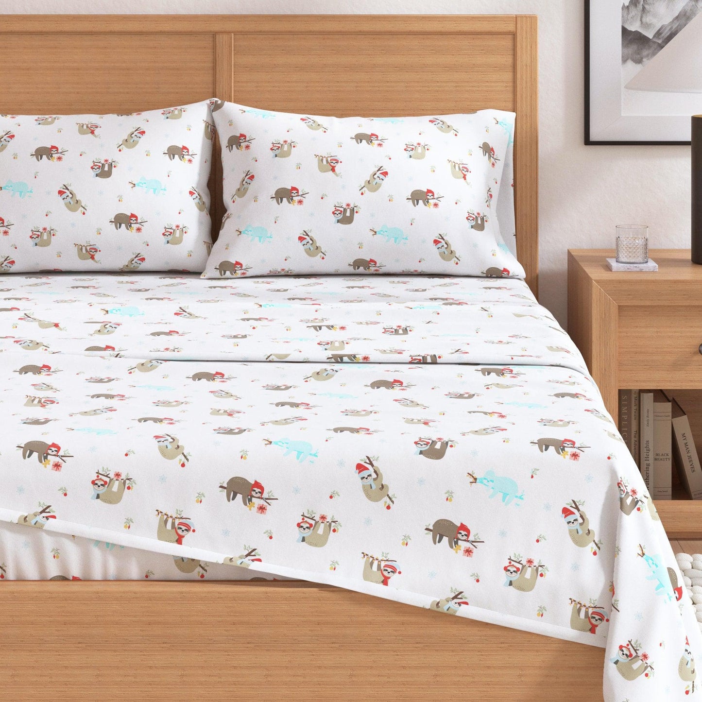 4-Piece Turkish Cotton Christmas Flannel Sheet - Christmas Sheets