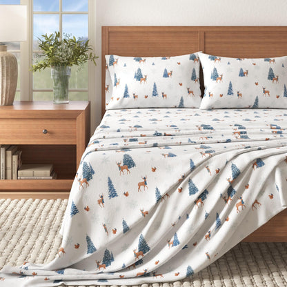 4-Piece Turkish Cotton Flannel Sheet - Fall & Christmas Sheets