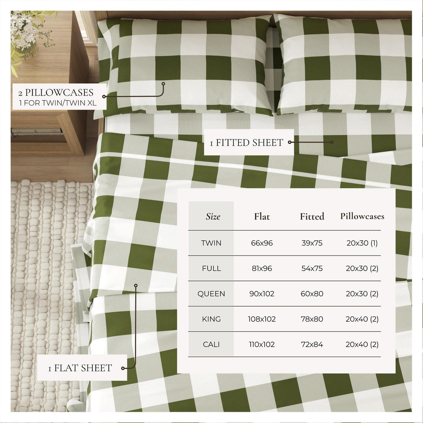 Turkish Cotton Flannel Sheets - Fall & Christmas Themed Flannel Sheets