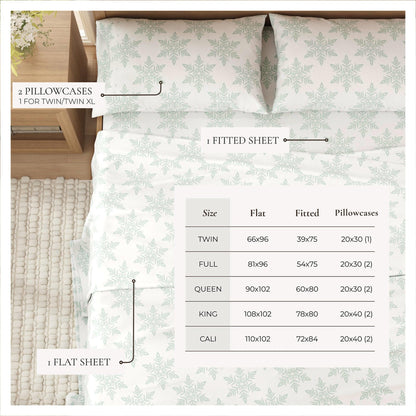 Turkish Cotton Flannel Sheets - Fall & Christmas Themed Flannel Sheets