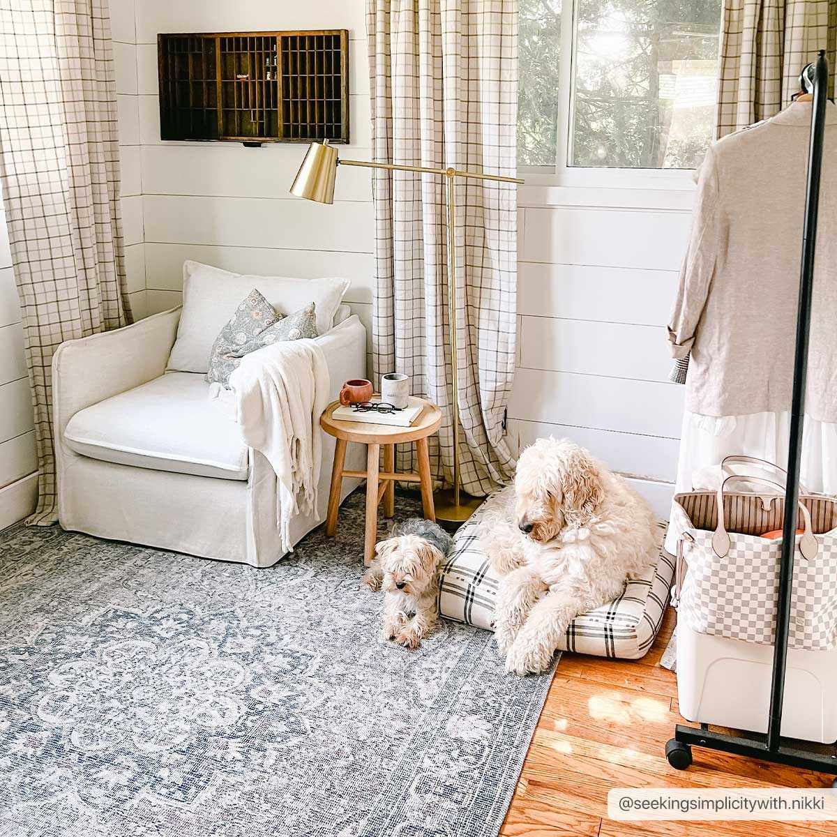 Greenpoint Dusty Blue Washable Rug - Quahog Bay Bedding