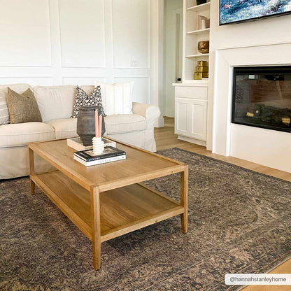 Greenpoint Dusty Blue Washable Rug - Quahog Bay Bedding