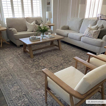 Greenpoint Dusty Blue Washable Rug - Quahog Bay Bedding